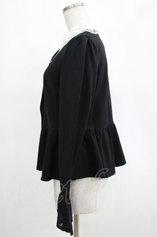 画像2: KILL STAR / Morgana Shirt M 黒×白 H-25-03-07-1049-SL-BL-KB-ZI (2)