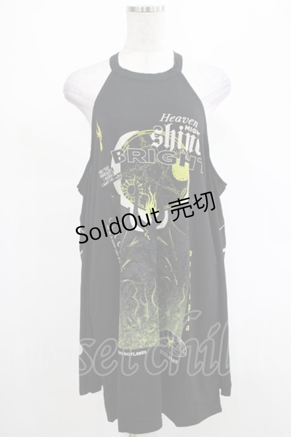 画像1: KILL STAR / Shine Bright Cold-Shoulder Tunic M ブラック H-25-03-07-1051-SL-OP-KB-ZH (1)