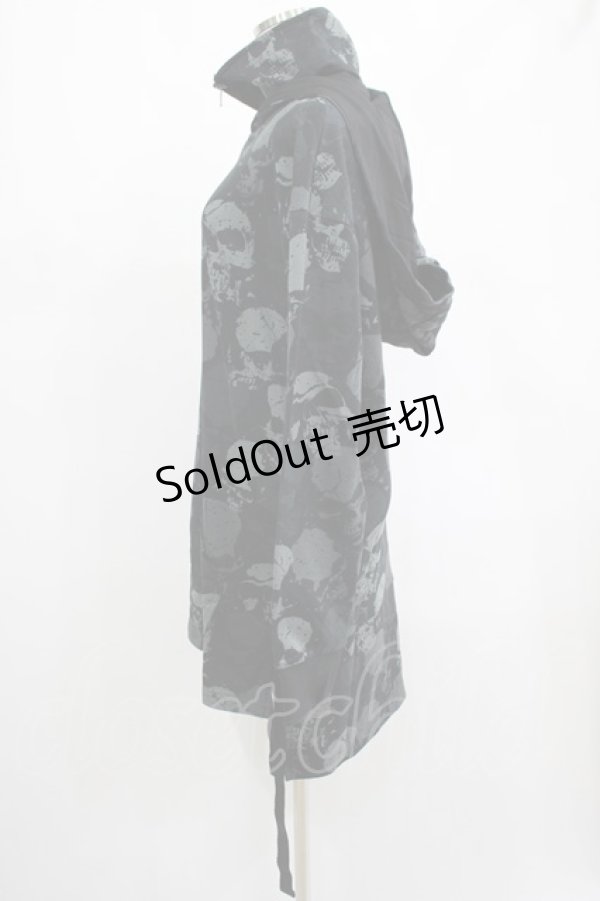 画像2: KILL STAR / Tzompantli Oversized Hoodie XS 黒 H-25-03-07-1061-SL-TO-KB-ZT129 (2)