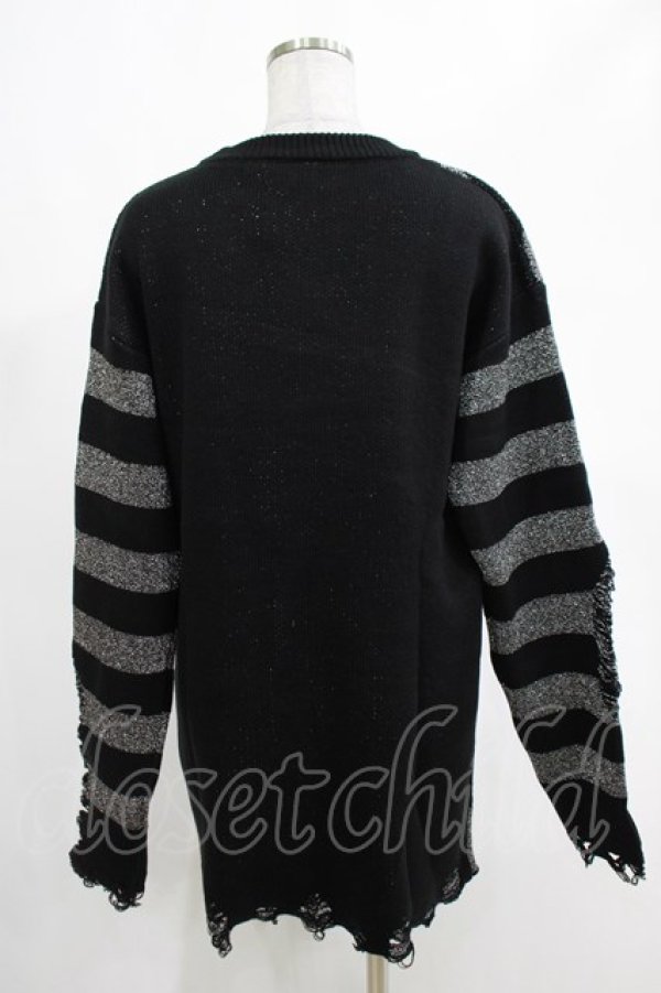 画像3: KILL STAR / Libi Sweater XS 黒×シルバーグレー H-25-03-07-1065-SL-TO-KB-ZT181 (3)