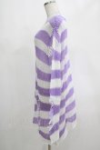 画像2: KILL STAR / Viola Knit Sweater L ホワイト×パープル H-25-03-07-1074-SL-TO-KB-ZH (2)