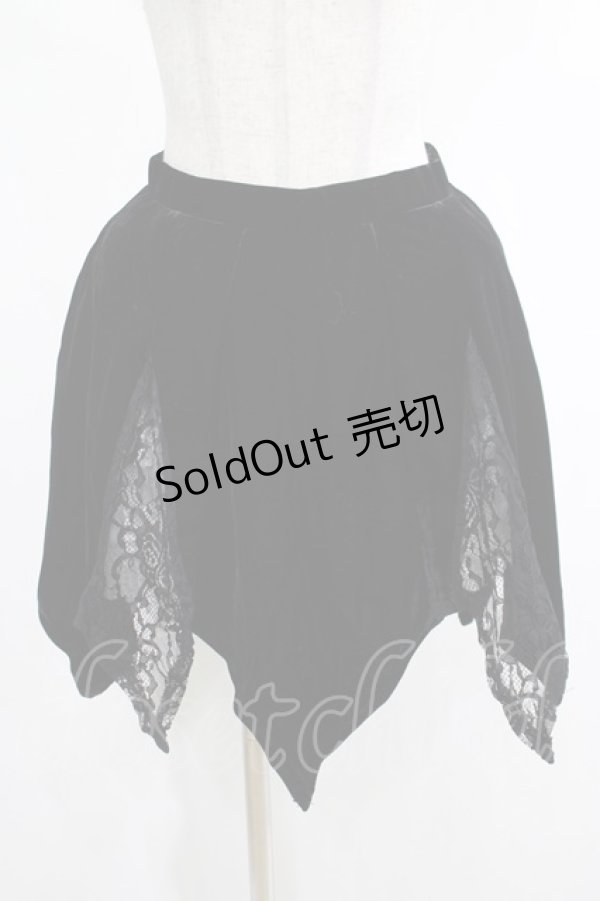 画像1: KILL STAR / Lester Velvet Mini Skirt XS 黒 H-25-03-07-1019-SL-SK-KB-ZH (1)