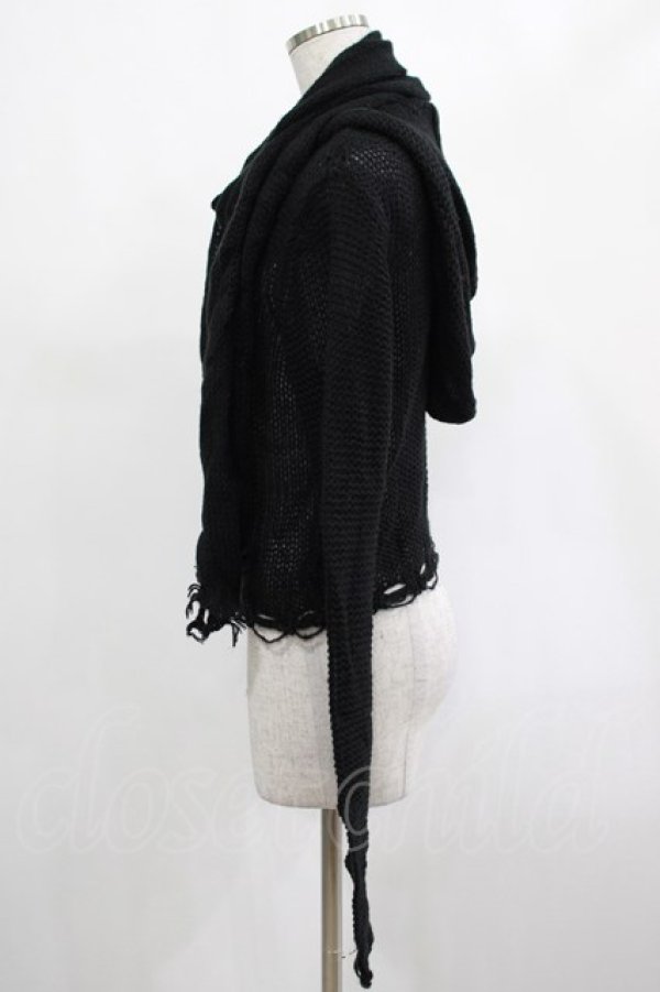 画像2: KILL STAR / Aillean Hooded Wrap Top S 黒 H-25-03-07-1027-SL-TO-KB-ZH (2)