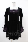 画像1: DARK IN LOVE / Walpurgis Night purple splicing dress L 黒 H-25-03-08-001-PU-OP-KB-ZH (1)