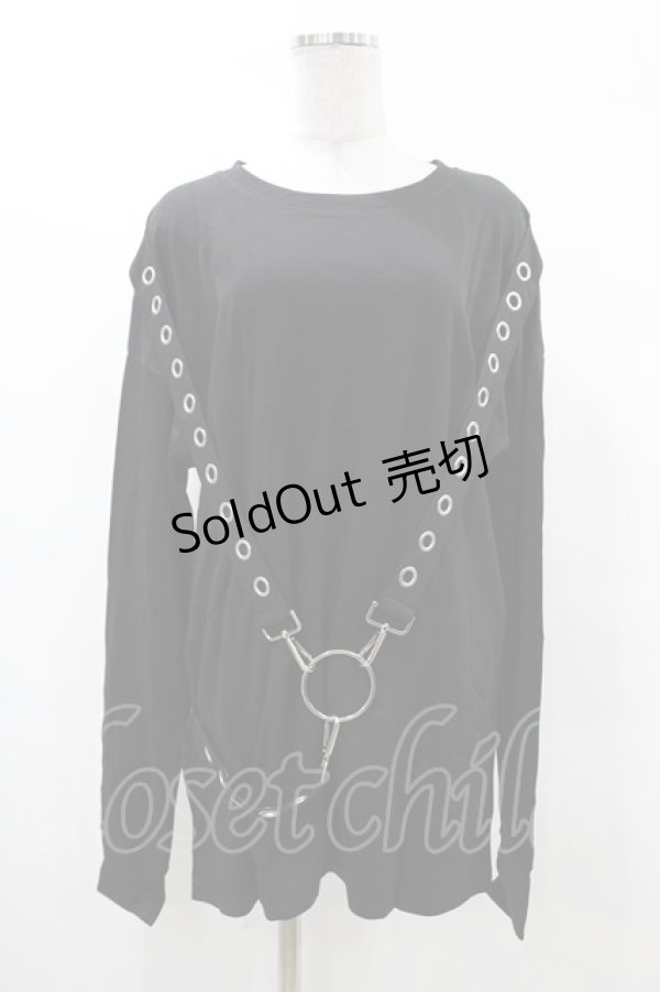 画像1: KILL STAR / Ruckus Long Sleeve Top S 黒 H-25-03-08-056-SL-TO-KB-OS (1)