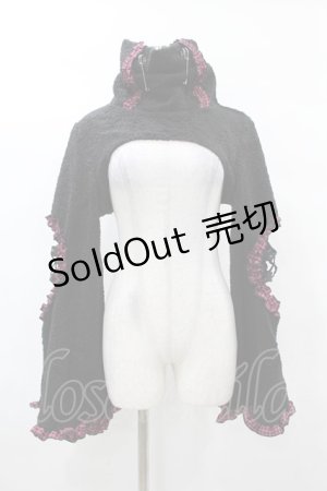 画像: DARK IN LOVE / Gothic lolita bell sleeves wooly cape M 黒 H-25-03-08-059-PU-TO-KB-ZH