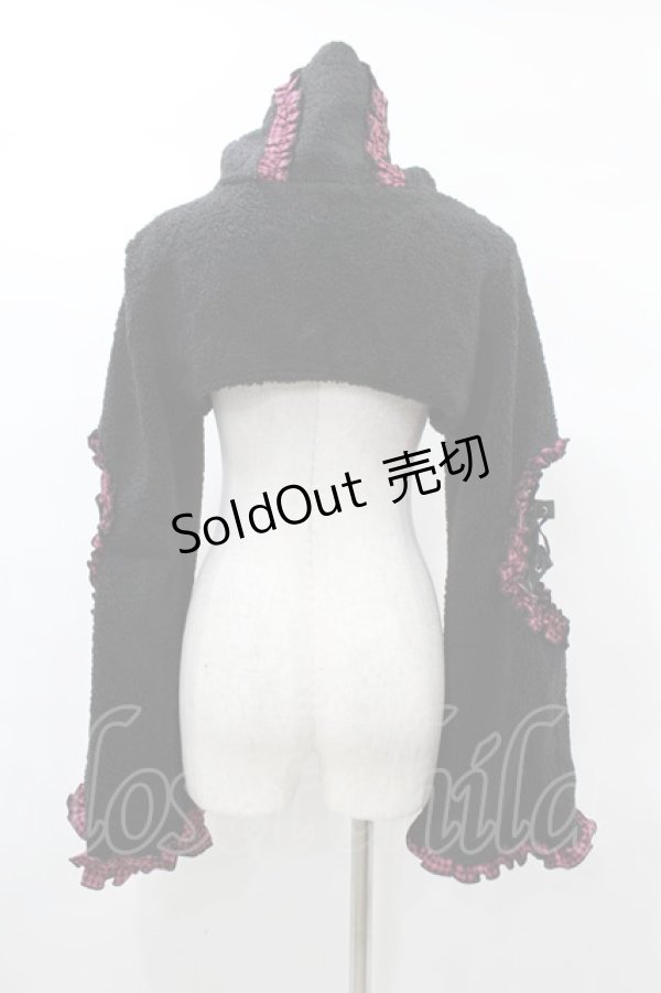 画像2: DARK IN LOVE / Gothic lolita bell sleeves wooly cape M 黒 H-25-03-08-059-PU-TO-KB-ZH (2)
