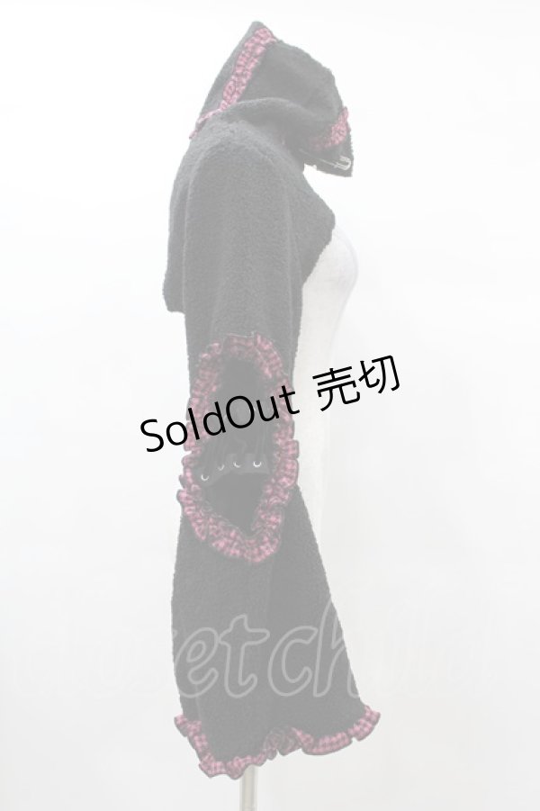 画像3: DARK IN LOVE / Gothic lolita bell sleeves wooly cape M 黒 H-25-03-08-059-PU-TO-KB-ZH (3)