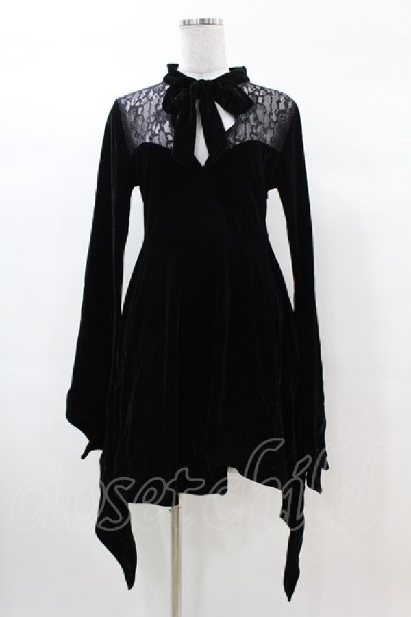 画像1: KILL STAR / Grimina Velvet Sorcery Dress S 黒 H-25-03-08-008-SL-OP-KB-ZY (1)
