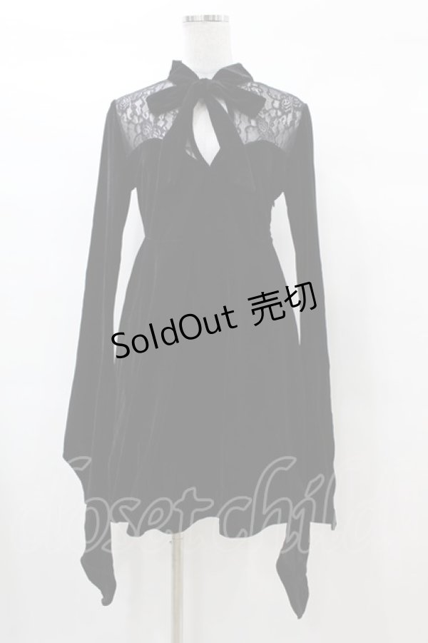 画像1: KILL STAR / Grimina Velvet Sorcery Dress S 黒 H-25-03-08-009-SL-OP-KB-ZT318 (1)