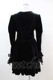 画像2: DARK IN LOVE / Walpurgis Night purple splicing dress L 黒 H-25-03-08-001-PU-OP-KB-ZH (2)