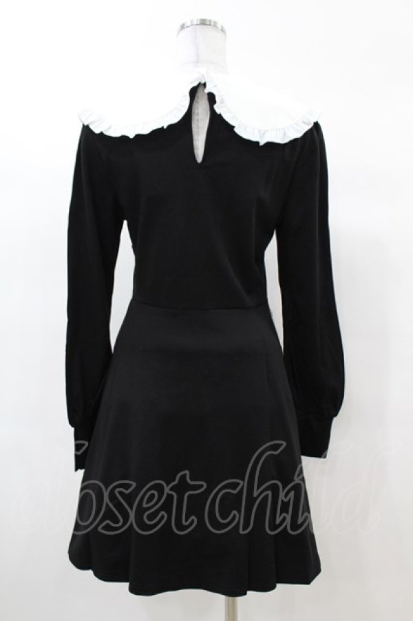 画像2: KILL STAR / Mystra Collar Dress S 黒×白 H-25-03-08-012-SL-OP-KB-ZH (2)