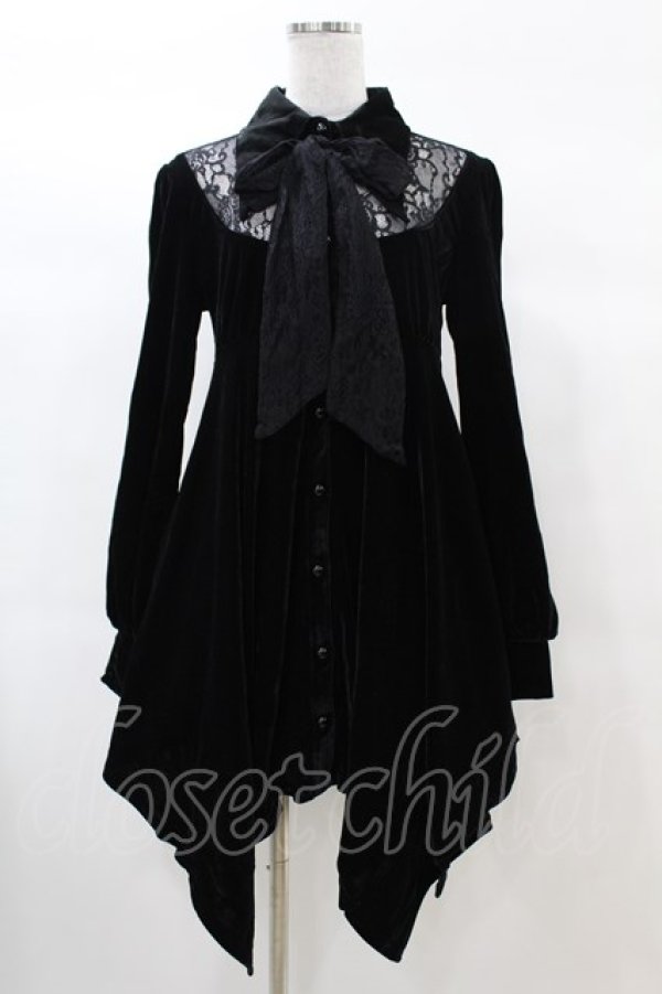 画像1: KILL STAR / Nymyra Velvet Cameo Dress L 黒 H-25-03-08-002-SL-OP-KB-ZH (1)