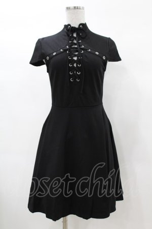 画像: KILL STAR / Tied Up Skater Dress XS 黒 H-25-03-08-024-SL-OP-KB-ZH