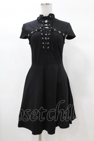 画像: KILL STAR / Tied Up Skater Dress XS 黒 H-25-03-08-025-SL-OP-KB-ZH