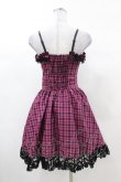 画像2: DARK IN LOVE / Rebel pink check sweet cool dress XS ピンク×ブラック H-25-03-08-026-PU-OP-KB-ZI (2)