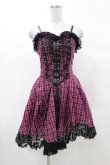 画像1: DARK IN LOVE / Rebel pink check sweet cool dress XS ピンク×ブラック H-25-03-08-029-PU-OP-KB-ZH (1)