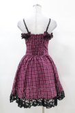 画像2: DARK IN LOVE / Rebel pink check sweet cool dress XS ピンク×ブラック H-25-03-08-029-PU-OP-KB-ZH (2)