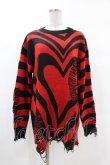 画像1: KILL STAR / Libi Sweater M 黒×赤 H-25-03-09-051-SL-TO-KB-ZH (1)