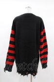 画像2: KILL STAR / Libi Sweater M 黒×赤 H-25-03-09-051-SL-TO-KB-ZH (2)