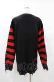 画像2: KILL STAR / Libi Sweater XS 黒×赤 H-25-03-09-053-SL-TO-KB-ZH (2)