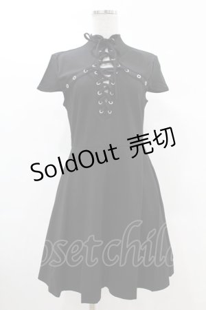 画像: KILL STAR / Tied Up Skater Dress S ブラック H-25-03-09-006-SL-OP-KB-ZH