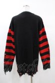 画像2: KILL STAR / Libi Sweater XS 黒×赤 H-25-03-09-057-SL-TO-KB-ZH (2)