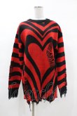 画像1: KILL STAR / Libi Sweater XS 黒×赤 H-25-03-09-058-SL-TO-KB-ZI (1)