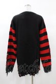 画像2: KILL STAR / Libi Sweater XS 黒×赤 H-25-03-09-058-SL-TO-KB-ZI (2)