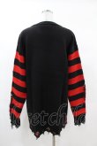 画像2: KILL STAR / Libi Sweater XS 黒×赤 H-25-03-09-060-SL-TO-KB-ZT177 (2)
