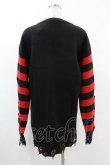 画像2: KILL STAR / Libi Sweater XS 黒×赤 H-25-03-09-062-SL-TO-KB-OS (2)