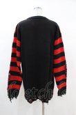 画像2: KILL STAR / Libi Sweater XS 黒×赤 H-25-03-09-063-SL-TO-KB-ZI (2)