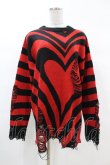 画像1: KILL STAR / Libi Sweater XS 黒×赤 H-25-03-09-064-SL-TO-KB-ZY (1)