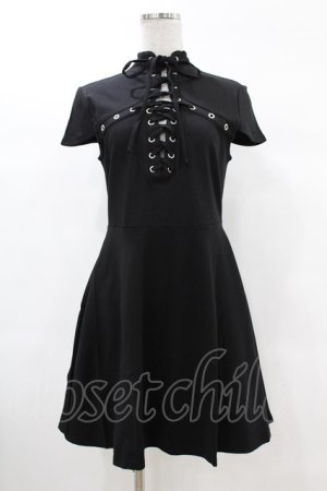 画像: KILL STAR / Tied Up Skater Dress S ブラック H-25-03-09-007-SL-OP-KB-ZH
