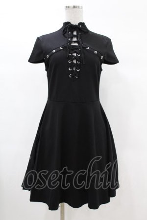 画像: KILL STAR / Tied Up Skater Dress S ブラック H-25-03-09-008-SL-OP-KB-OS