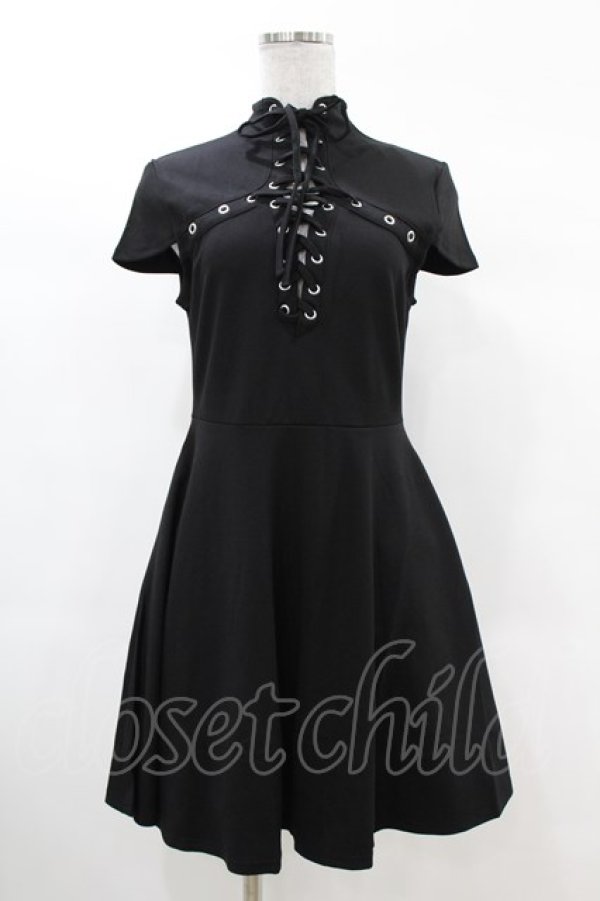 画像1: KILL STAR / Tied Up Skater Dress S ブラック H-25-03-09-009-SL-OP-KB-ZH (1)