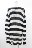 画像2: KILL STAR / Pugsley Knit Sweater S 黒×白 H-25-03-09-011-SL-TO-KB-ZY (2)