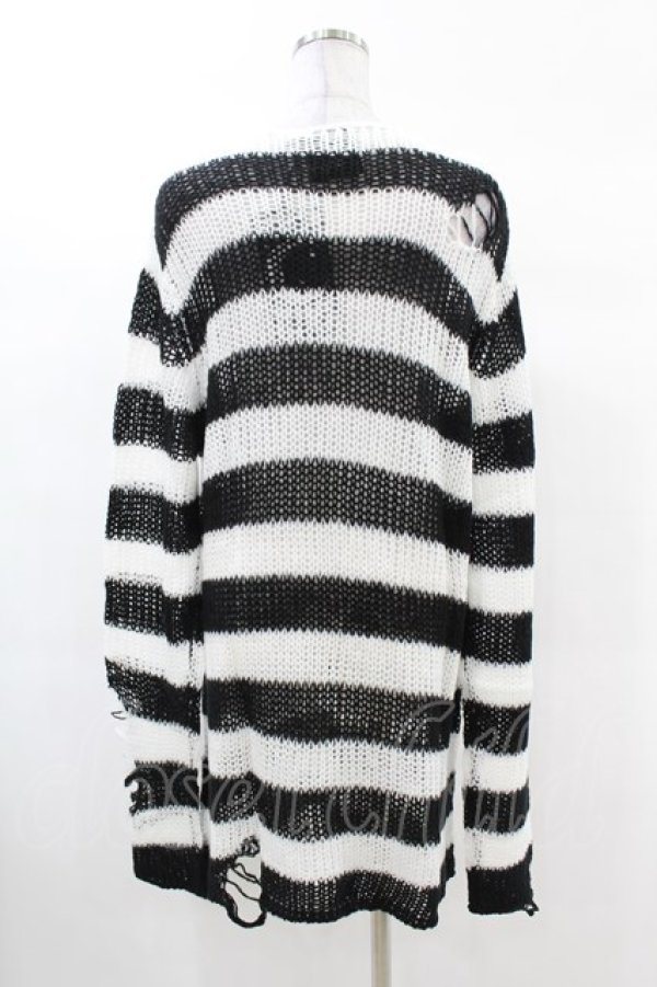 画像2: KILL STAR / Pugsley Knit Sweater S 黒×白 H-25-03-09-011-SL-TO-KB-ZY (2)