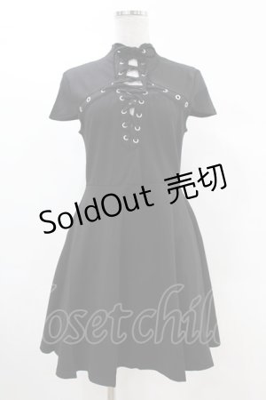 画像: KILL STAR / Tied Up Skater Dress S ブラック H-25-03-09-002-SL-OP-KB-ZS