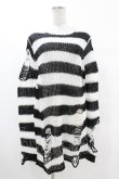 画像1: KILL STAR / Pugsley Knit Sweater XS 黒×白 H-25-03-09-021-SL-TO-KB-ZH (1)