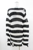 画像2: KILL STAR / Pugsley Knit Sweater XS 黒×白 H-25-03-09-021-SL-TO-KB-ZH (2)