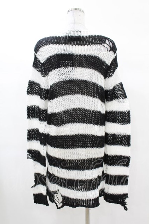 画像2: KILL STAR / Pugsley Knit Sweater XS 黒×白 H-25-03-09-021-SL-TO-KB-ZH (2)