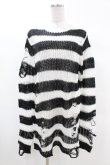 画像1: KILL STAR / Pugsley Knit Sweater XS 黒×白 H-25-03-09-023-SL-TO-KB-ZH (1)