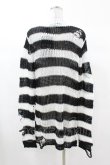 画像2: KILL STAR / Pugsley Knit Sweater XS 黒×白 H-25-03-09-023-SL-TO-KB-ZH (2)