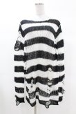 画像1: KILL STAR / Pugsley Knit Sweater XS 黒×白 H-25-03-09-025-SL-TO-KB-ZH (1)