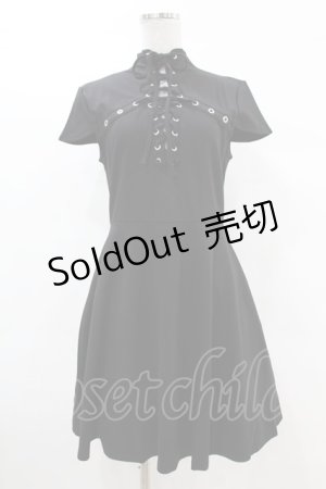 画像: KILL STAR / Tied Up Skater Dress S ブラック H-25-03-09-003-SL-OP-KB-ZH