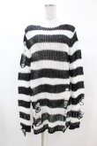 画像1: KILL STAR / Pugsley Knit Sweater XS 黒×白 H-25-03-09-028-SL-TO-KB-ZH (1)