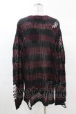 画像2: KILL STAR / Cassius Knit Sweater S 黒×ダークパープル H-25-03-09-030-SL-TO-KB-OS (2)