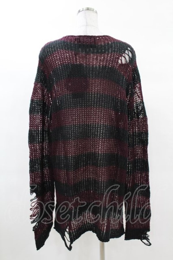 画像2: KILL STAR / Cassius Knit Sweater S 黒×ダークパープル H-25-03-09-030-SL-TO-KB-OS (2)