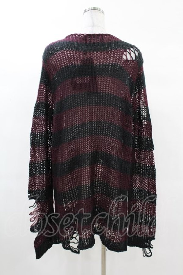 画像2: KILL STAR / Cassius Knit Sweater S 黒×ダークパープル H-25-03-09-032-SL-TO-KB-ZH (2)